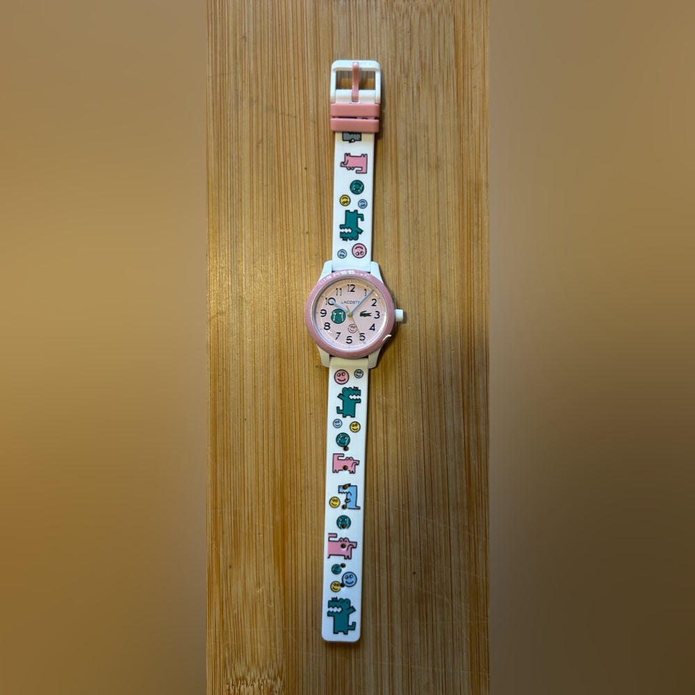 Lacoste Watch With 32mm Pink Face & White Silicone Band - Picture 4 of 6